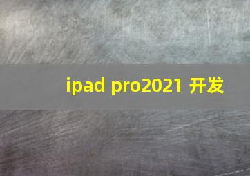 ipad pro2021 开发